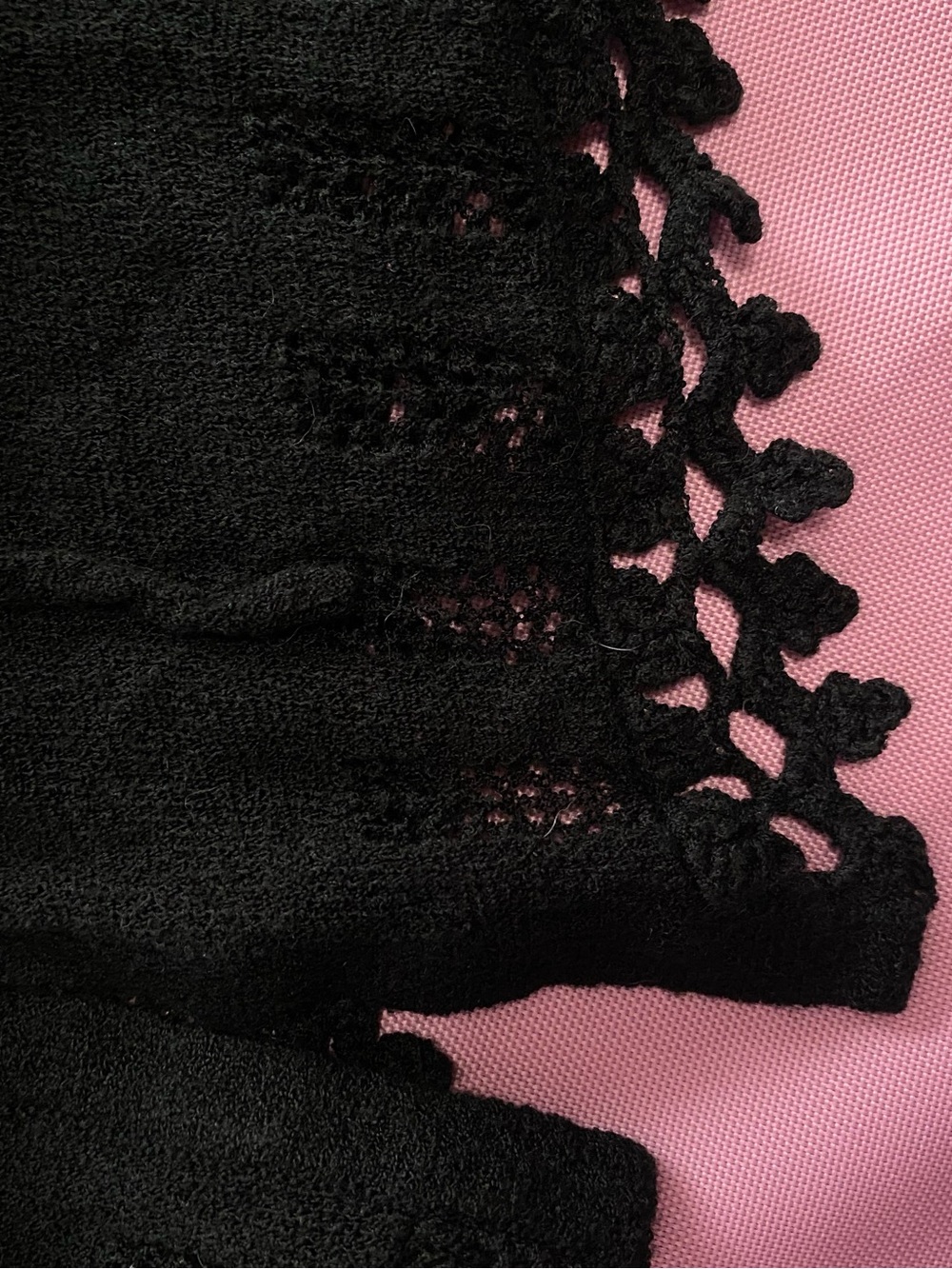 Black Crochet Babydoll Cardigan - Picture 4 of 9